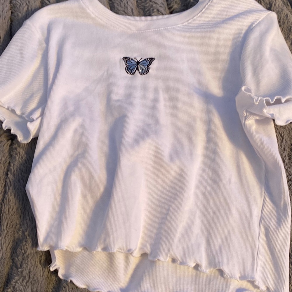 Brand new butterfly crop top
